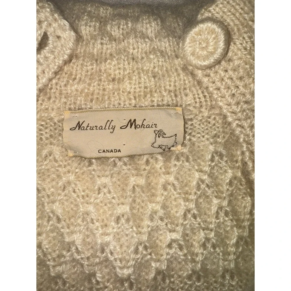 Vintage NWT Naturally Mohair Canada Sweater Cardigan Knit‎ Sheep Women's Sz M - Picture 6 of 12